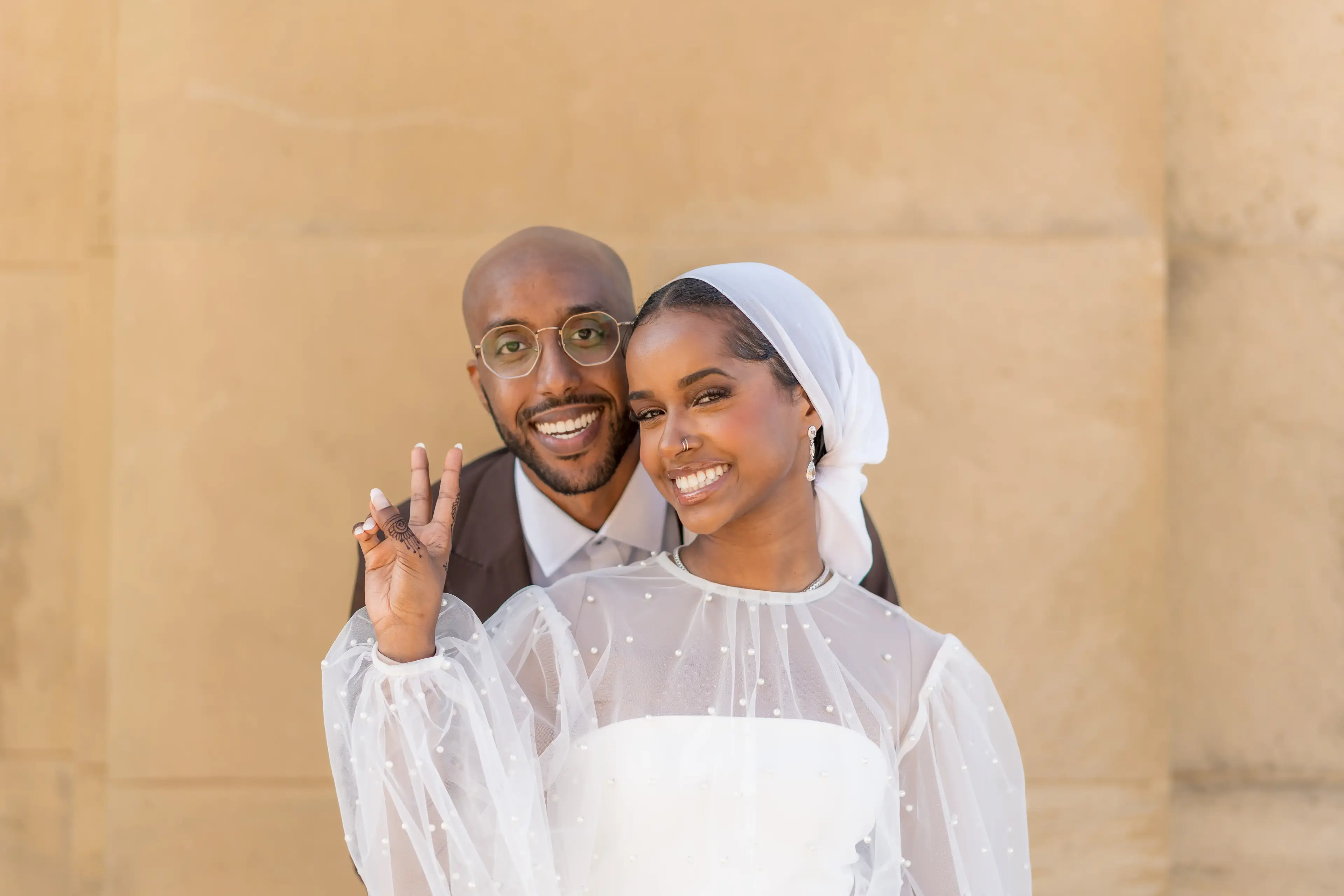 Married couple posing
